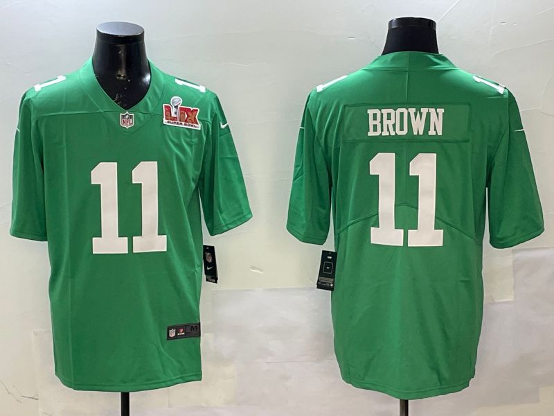 Men Philadelphia Eagles #11 Brown Green 2025 Nike Vapor Limited NFL Jersey style 2091->philadelphia eagles->NFL Jersey
